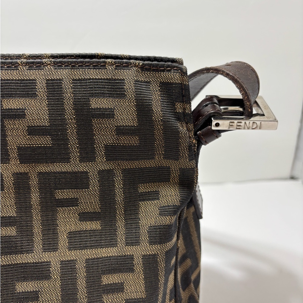 Fendi Vintage Brown Monogram Shoulder Bag - Picture 6 of 14